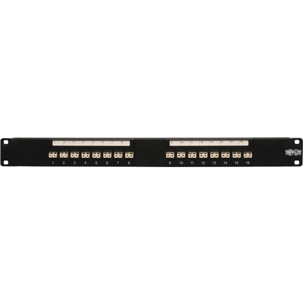 Tripp Lite N490-016-LCLC Panel de Parcheo de Fibra Óptica de 16 Puertos LC/LC Dúplex Montable en Rack