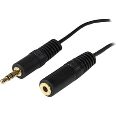 StarTech.com 12ft Audio Extension Cable, 3.5mm Mini-phone Male to Female, Copper Conductor, Black MU12MF (Lifetime Warranty)