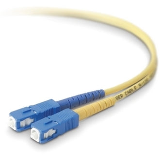 Belkin F2F80277-01M光纤双绞线补丁电缆，单模SC/SC，1m 百麗家 百麗家
