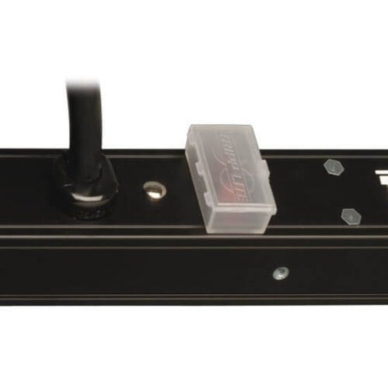 Close-up of PDU mounting system and protective features