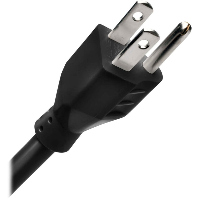 Close-up of NEMA 5-15P plug on Tripp Lite PDUMV15 PDU power cord