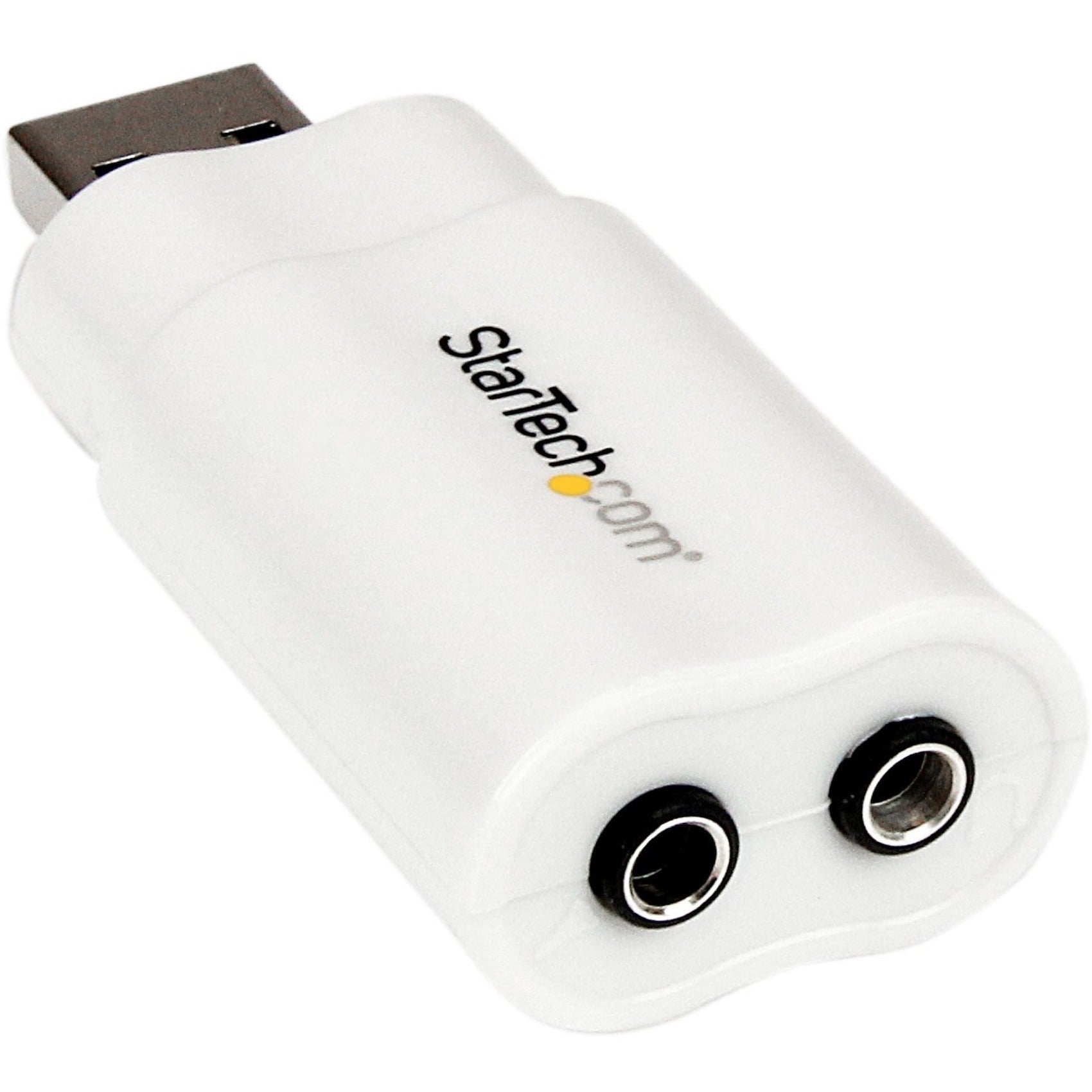 StarTech.com ICUSBAUDIO USB 2.0 ถึง อะแดปเตอร์เสียงสเตอริโอภายนอก เสียบแล้วใช้งานได้ พกพาได้และใช้งานง่าย