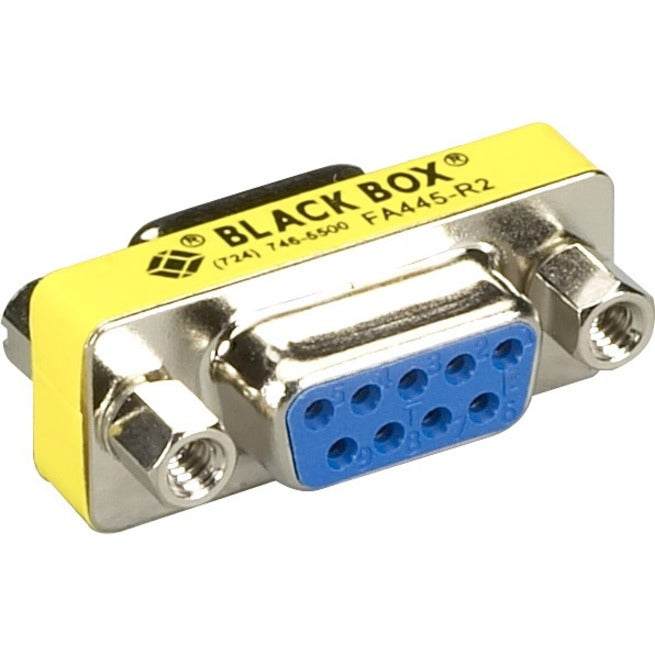 Black Box FA445-R2 Gender Changer - DB9 Female/DB9 Female, Data Transfer Adapter with RF and EMI Protection