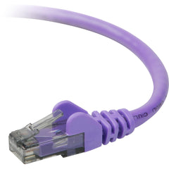 Belkin RJ45 Cat6 Snagless Network Patch Cable, 50ft Purple, Molded Copper, Male/Male Connectors, EIA/TIA-568 Certified - A3L980-50-PUR-S (Lifetime Warranty)