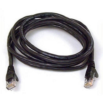 50-foot black Cat.6 ethernet patch cable with snagless RJ-45 connectors on both ends