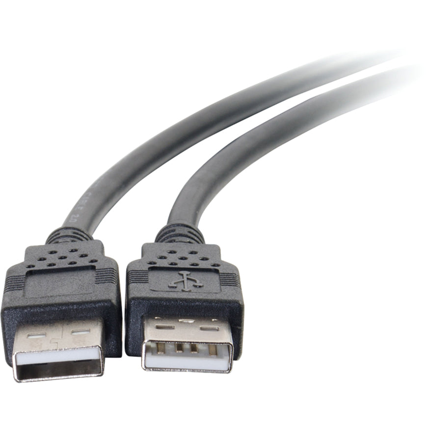 C2G 28106 6.6ft USB A Cable - USB A to USB A, Black, Data Transfer Cable