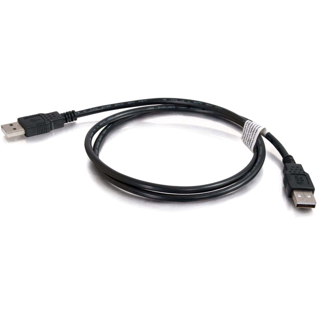 C2G 28105 3.3ft USB A Cable - USB A to USB A, Black, Data Transfer Cable