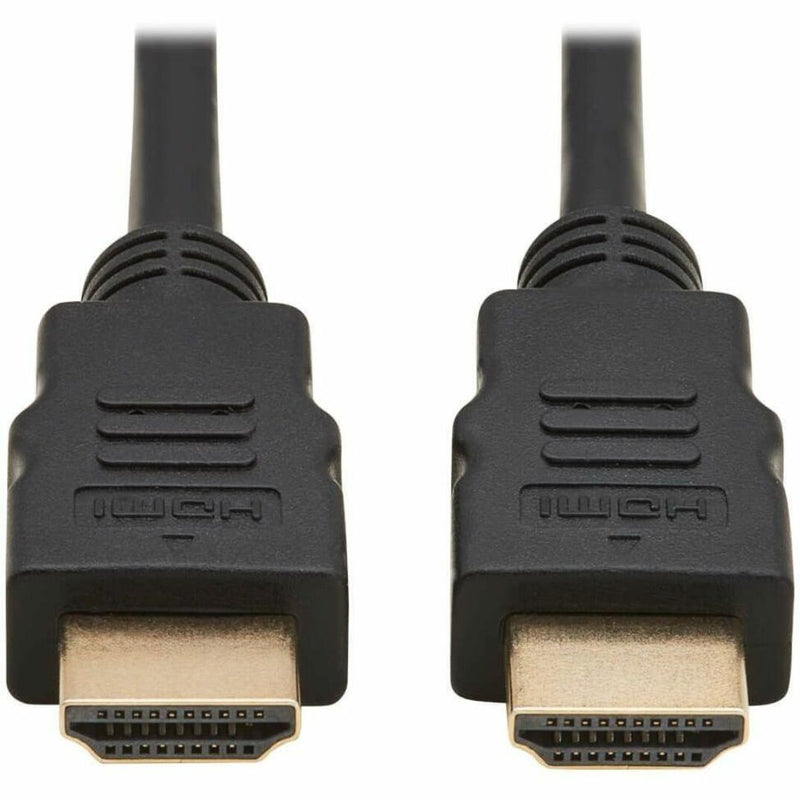 Close-up view of two gold-plated HDMI male connectors with strain relief design