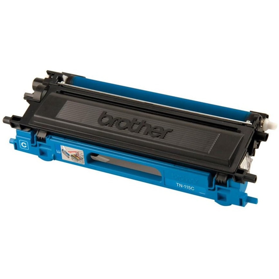 Brother TN115C High-Yield Cyan Toner Cartridge, 4000 Page Yield, Laser Print Technology, Compatible with DCP/HL/MFC Series Printers - TN115C (1 Year Warranty)