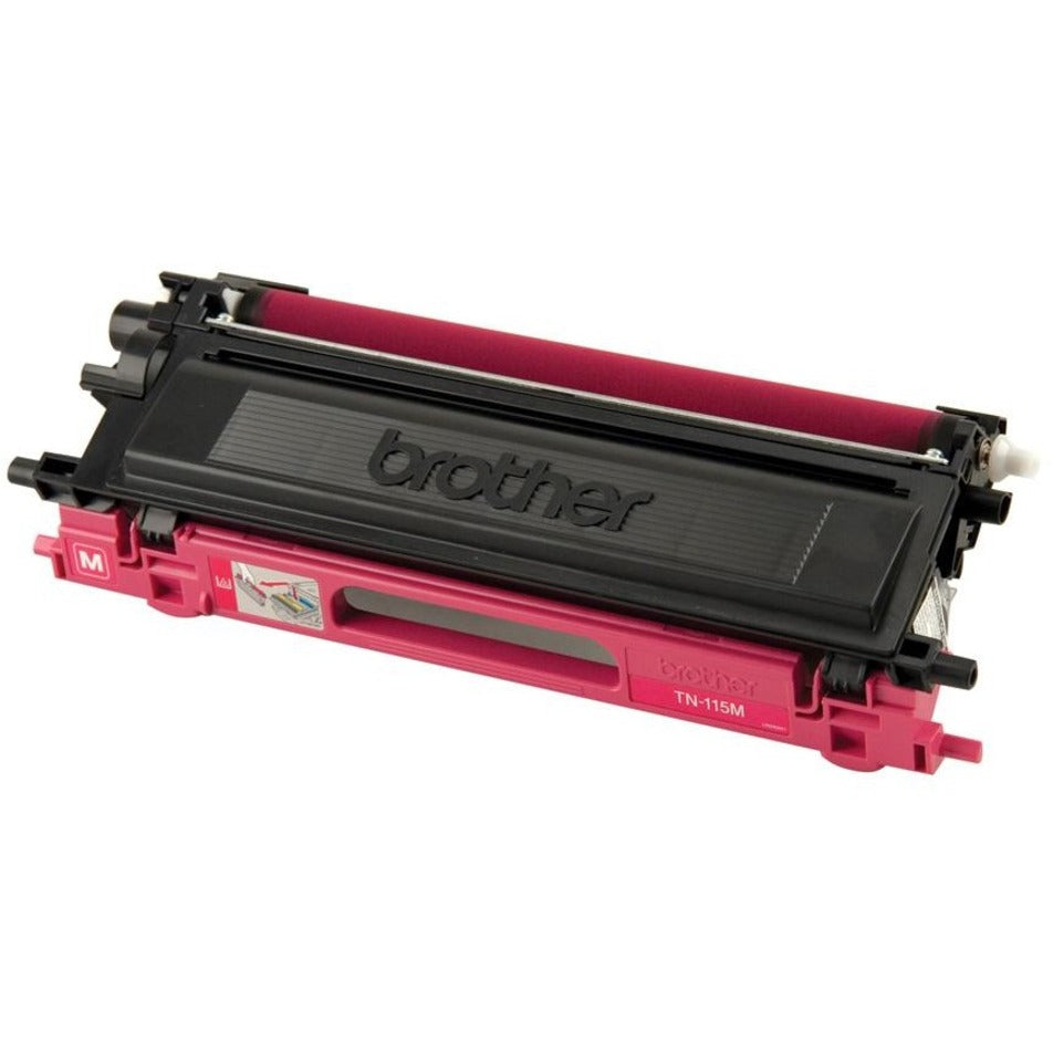 Brother TN115M High-Yield Magenta Toner Cartridge, 4000 Page Yield, Laser Print Technology, Compatible with DCP/HL/MFC Series Printers - TN115M (1 Year Warranty)