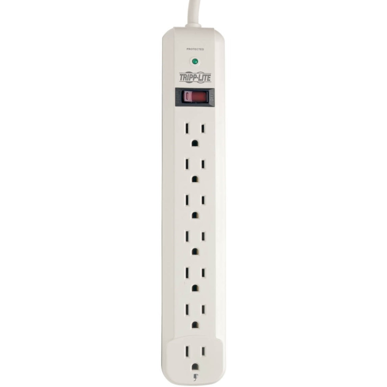 Tripp Lite TLP725 Protect It! Economical AC 7-Outlet Surge Protector 1080 Joules 25' Cord White  Tripp Lite TLP725 Bescherm het! Voordelige AC 7-Outlet Overspanningsbeveiliger 1080 Joules 25' Snoer Wit