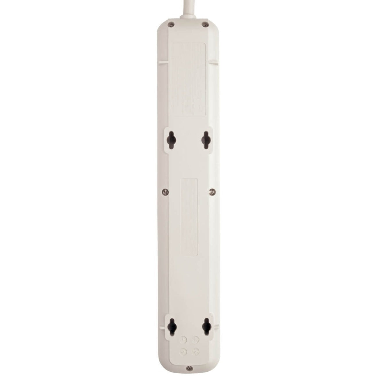 Back view of Tripp Lite TLP725 surge protector showing mounting holes and construction-alternate-image2