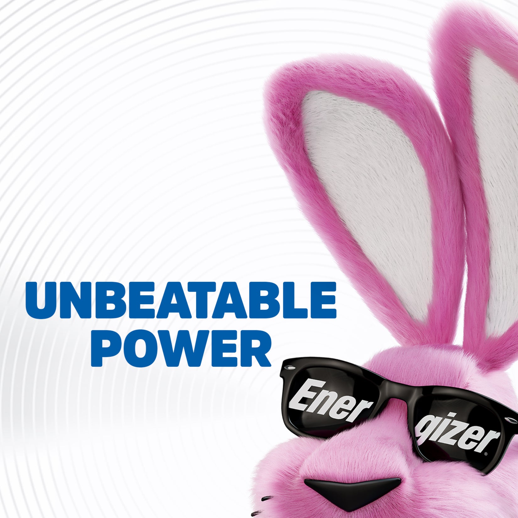 Energizer bunny mascot with sunglasses and text about unbeatable power-alternate-image6