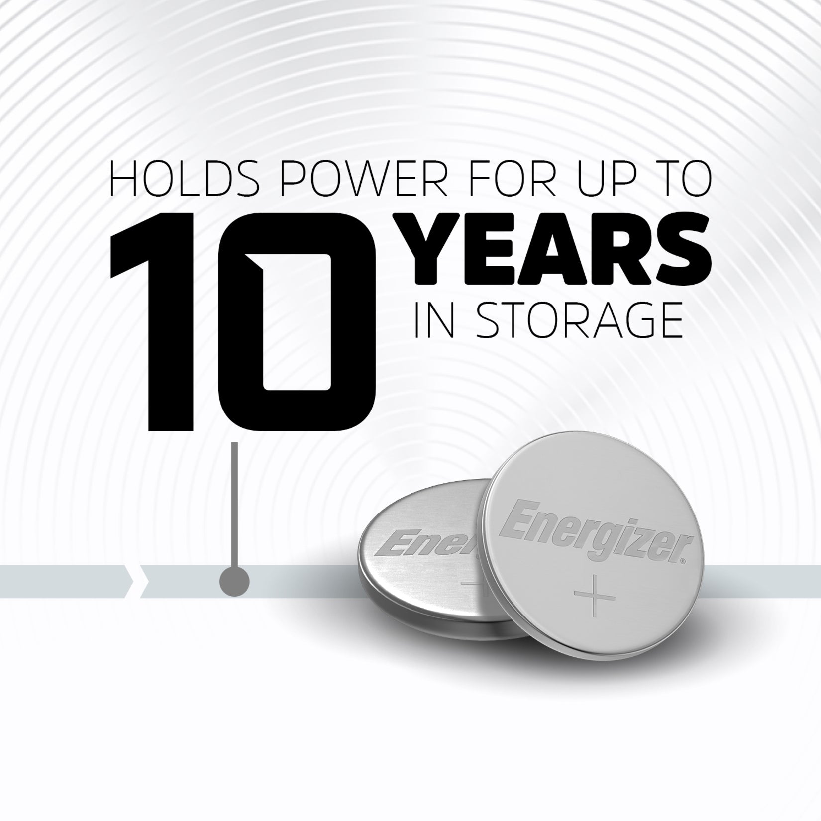 Energizer coin batteries with text highlighting 10-year storage life-alternate-image4