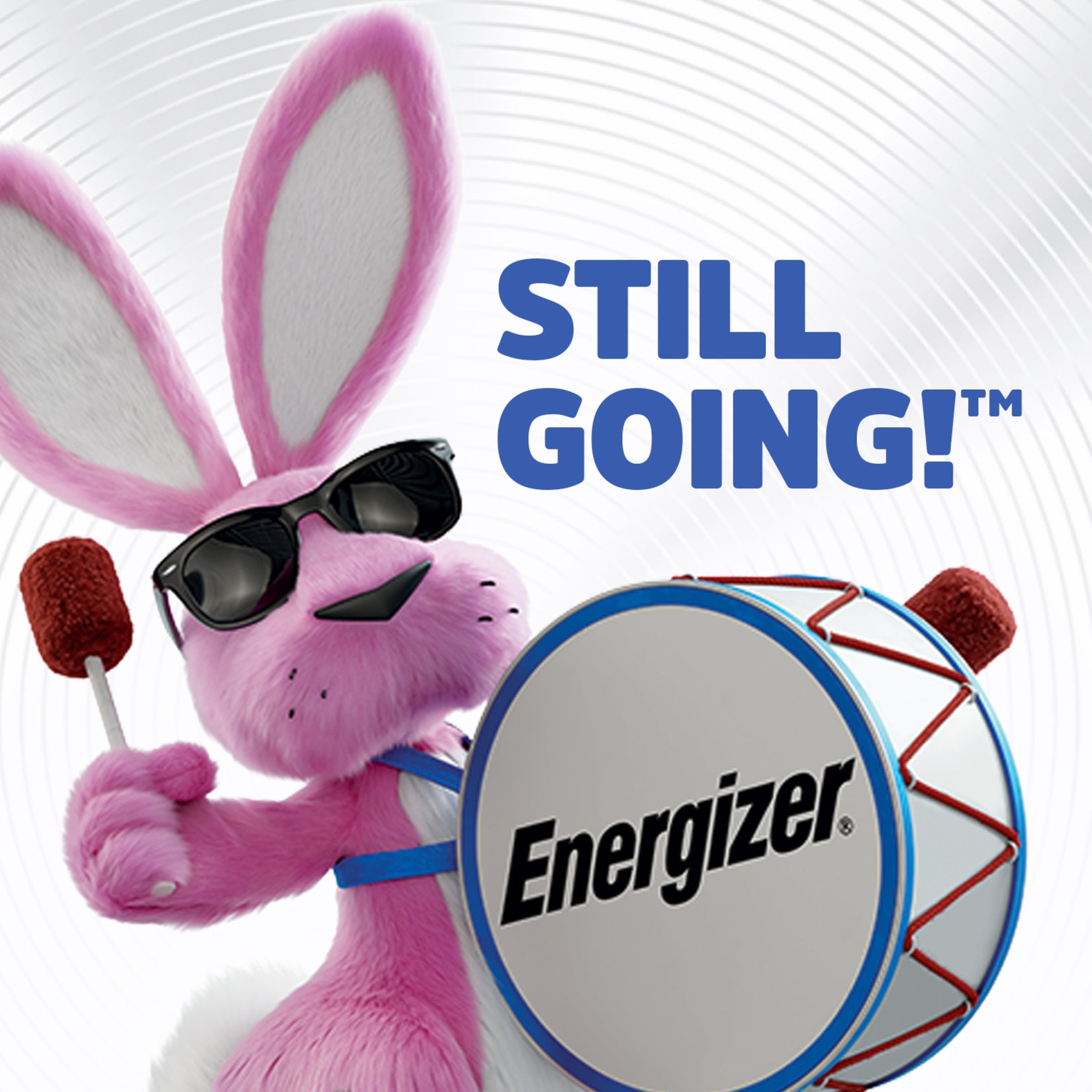 Energizer bunny mascot with drum and 'STILL GOING!' text-alternate-image9