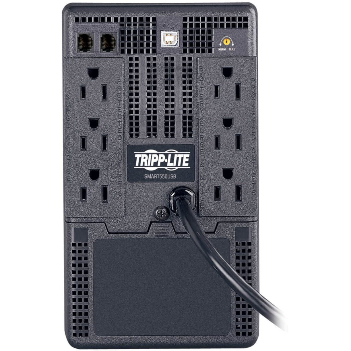 Tripp Lite SMART550USB SmartPro 550VA UPS, Backup Time 30Min, 6 Outlets, Black