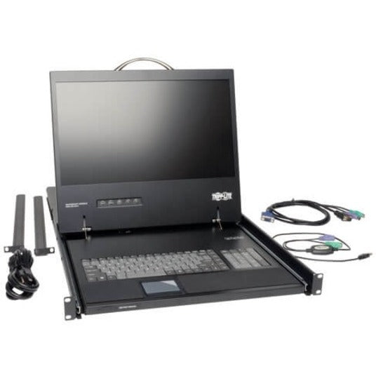 Complete Tripp Lite rackmount console system with accessories