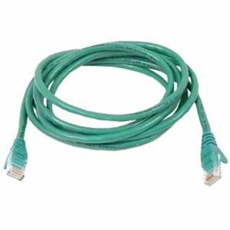 75-foot Belkin Cat6 green ethernet cable with snagless RJ45 connectors coiled in circular pattern