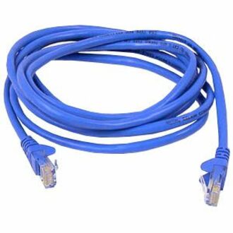 18-foot blue Cat6 ethernet patch cable with snagless RJ-45 connectors