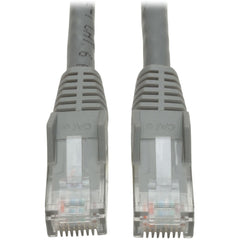 สายเคเบิลพัทช์ Cat6 UTP Tripp Lite N201-002-GY 2 ฟุต สีเทา Gigabit RJ45 แบบไม่เกะกะ