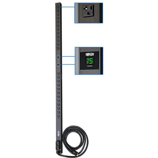 Tripp Lite PDUMV30电表120V 30A 24插座，垂直安装，10英尺电缆 Tripp Lite - 特力品