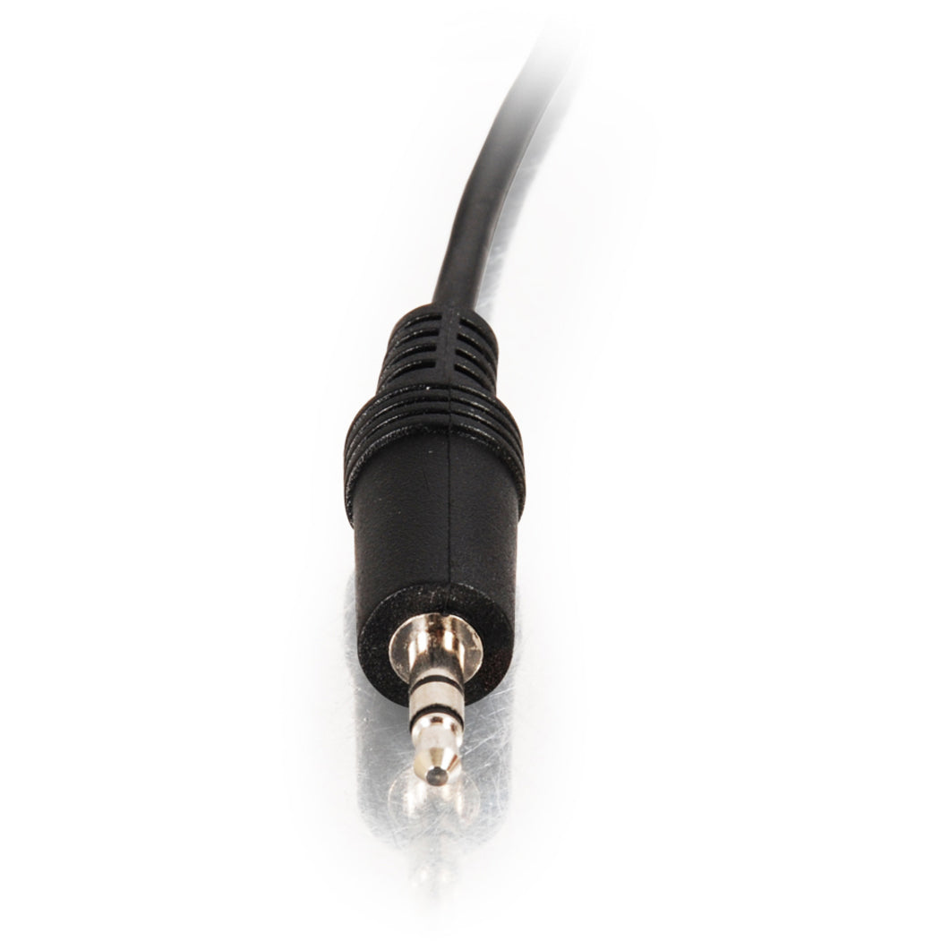 C2G 40412 Câble audio de 3 pi 3.5mm - Câble AUX - M/M Moulé Soulagement de tension Conducteur en cuivre Longueur de 3pi Placage nickel