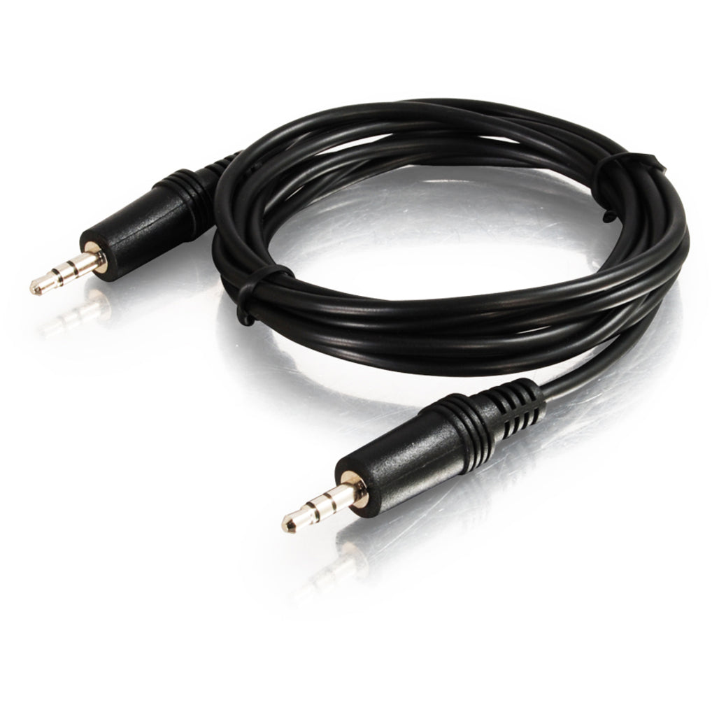 C2G 40412 3ft 3.5mm Audio Cable - AUX Cable - M/M, Molded, Strain Relief, Copper Conductor, 3 ft Length, Nickel Plating