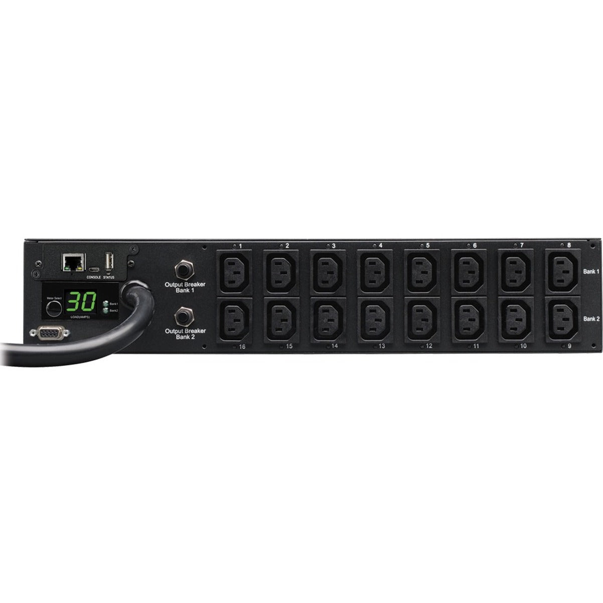 Tripp Lite PDUMH30HVNET PDU Switched 208V - 240V 30A 16 Outlet Rack-mountable 2U RM 10FT W/ PLUG RETENTION  트립 라이트 PDUMH30HVNET PDU 스위치 208V - 240V 30A 16 아웃렛 랙 마운트 가능 2U RM 10FT W/ 플러그 보존