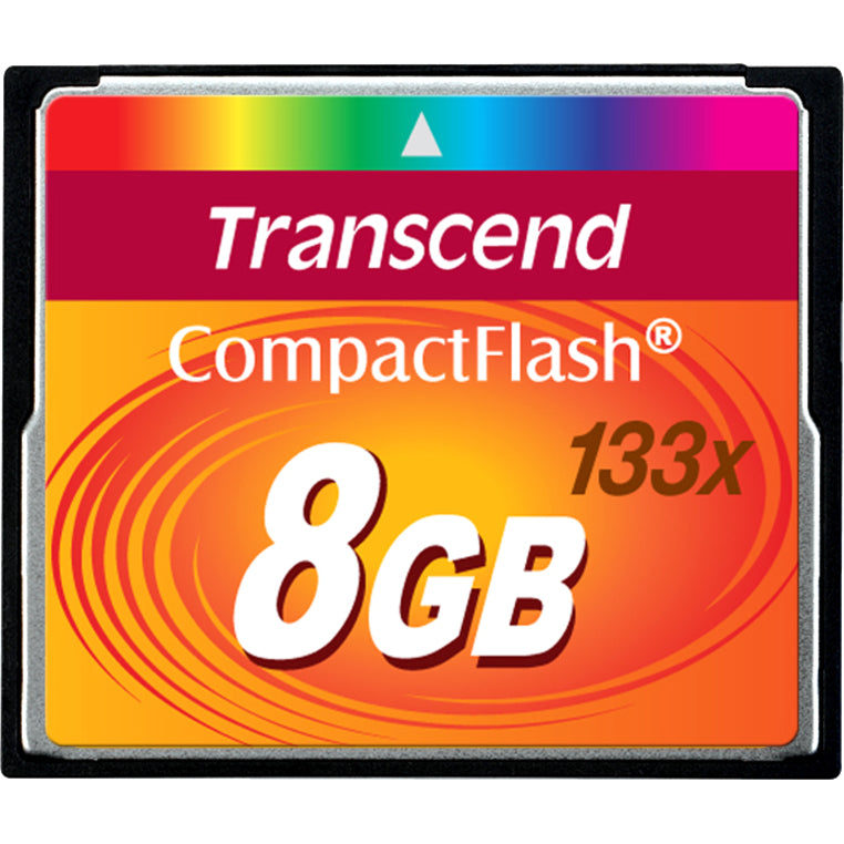 Transcend TS8GCF133 8GB Compact Flash Card (133x) Garanzia a vita Origine Taiwan.