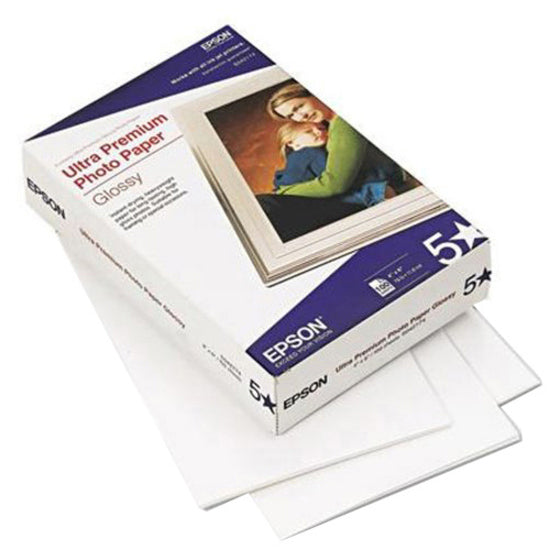 Epson S042174 Ultra Premium Photo Paper, Fast Drying, Smudge Resistant, Water Resistant, Glossy, 4" x 6", 305 g/m²