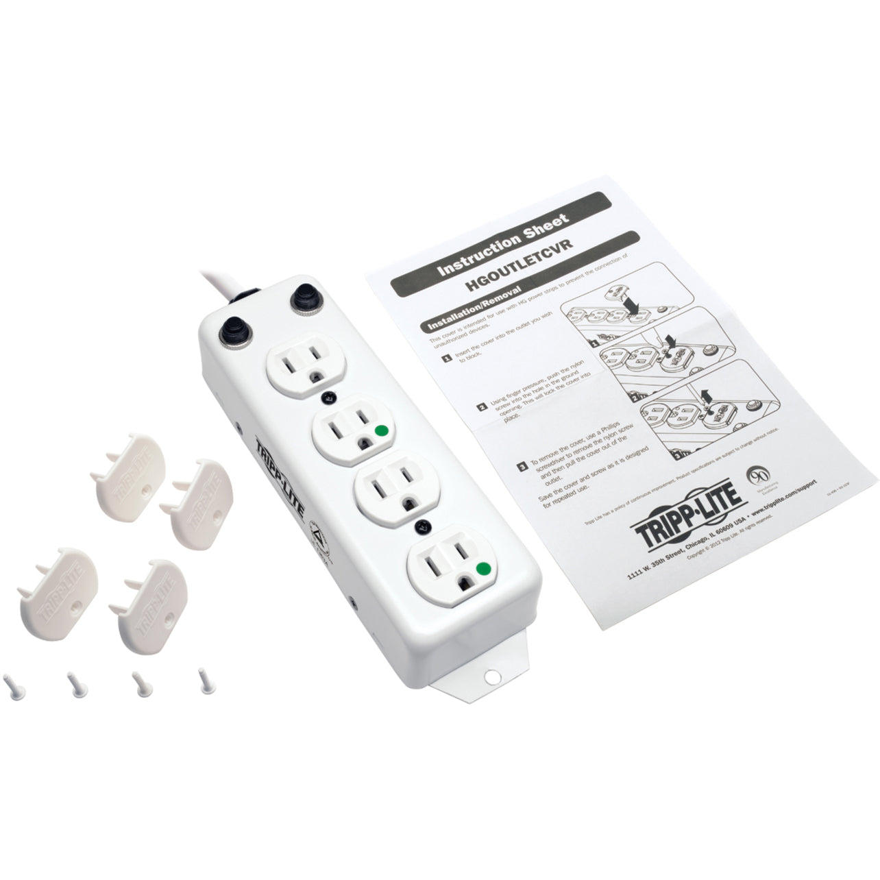 Tripp Lite PS-415-HG-OEM Power Strip 4 Outlets 15 ft Cord AC 120V Lifetime Warranty Tripp Lite PS-415-HG-OEM Striscia di alimentazione 4 prese cavo da 15 ft AC 120V Garanzia a vita