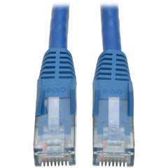 Tripp Lite Cat6 Gigabit Network Cable, Snagless RJ45 Male/Male Patch Cable, 2ft Blue, Copper, PVC Jacket, UL Verified - N201-002-BL (Lifetime Warranty)