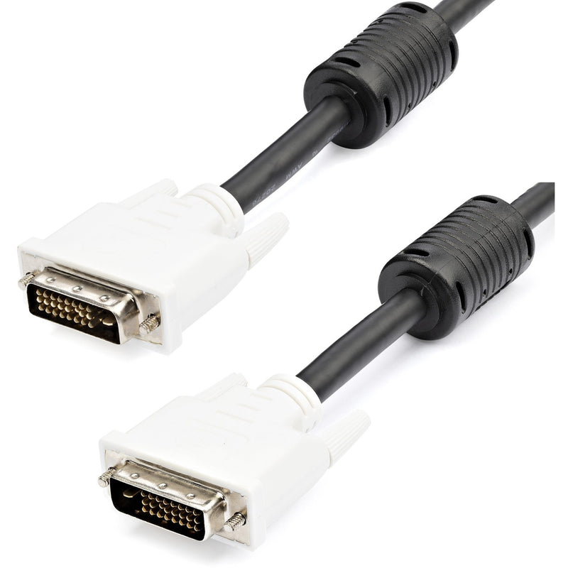 StarTech.com DVI-D Dual Link cable with white connectors and black cable showing both male ends