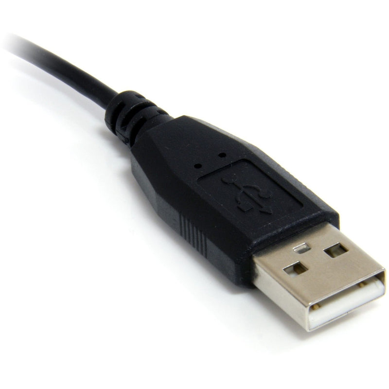 Detailed view of USB Type-A connector on StarTech.com cable showing construction quality