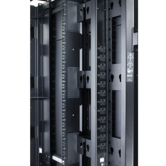 Interior rack view showing installed cable brackets