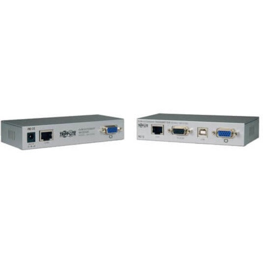 Side angle view of Tripp Lite B013-330 KVM extender units showing compact design and port layout