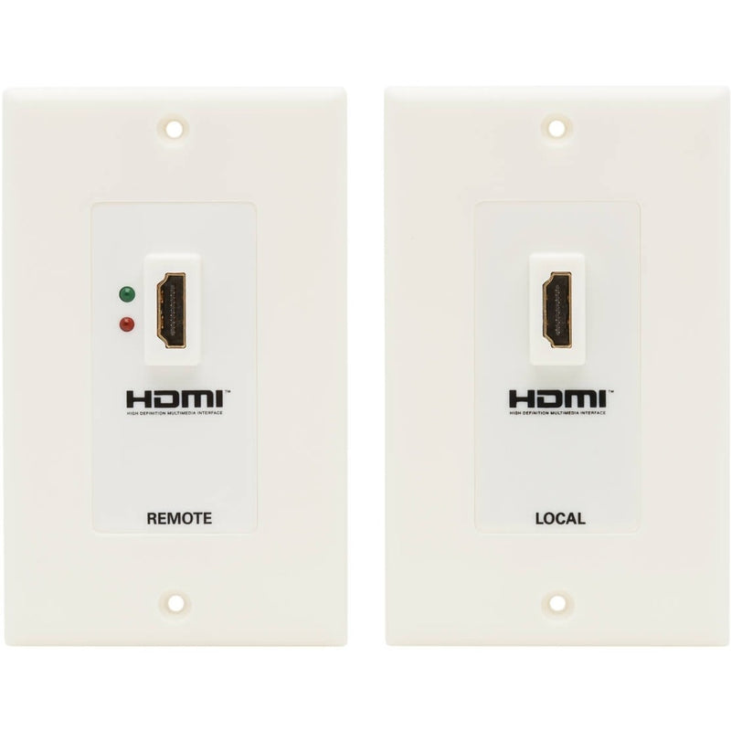 Side-by-side comparison of local and remote HDMI wallplates