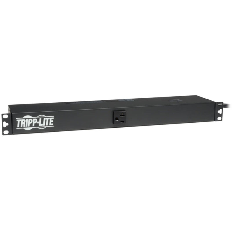 Front view of Tripp Lite PDU1220 showing 1U rack mount design with front outlet