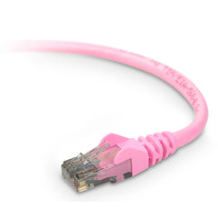 Belkin RJ45 Cat6 Snagless Network Patch Cable, 15ft Pink, Copper Conductor, M/M Connectors, PVC Jacket, ISO/IEC Certified - A3L980-15-PNK-S (Lifetime Warranty)