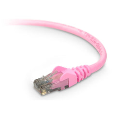 เบลคิน A3L980-04-PNK-S RJ45 หมวดหมู่ 6 สายแพทช์แบบไม่มีเกลียว 4 ฟุต ชมพู การรับประกันตลอดชีพ