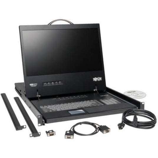 Tripp Lite KVM console with included mounting hardware and connection cables