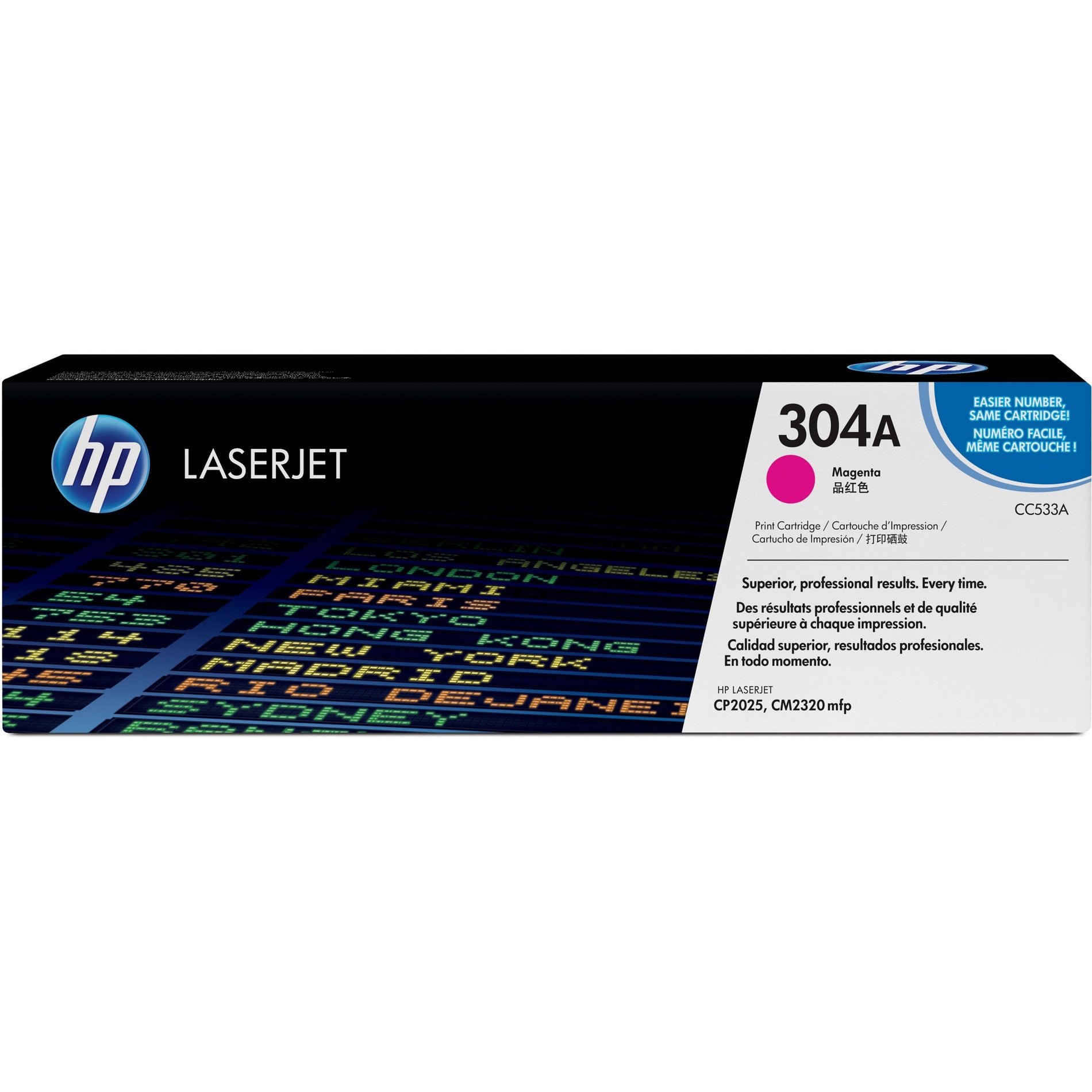 HP CC533A 304A Cartouche de toner magenta Rendement de 2800 pages