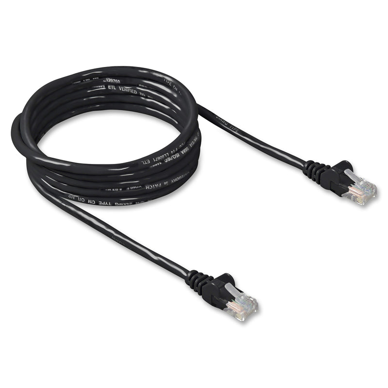 Full length view of Belkin Cat6 network cable showing 15-foot span and both connectors