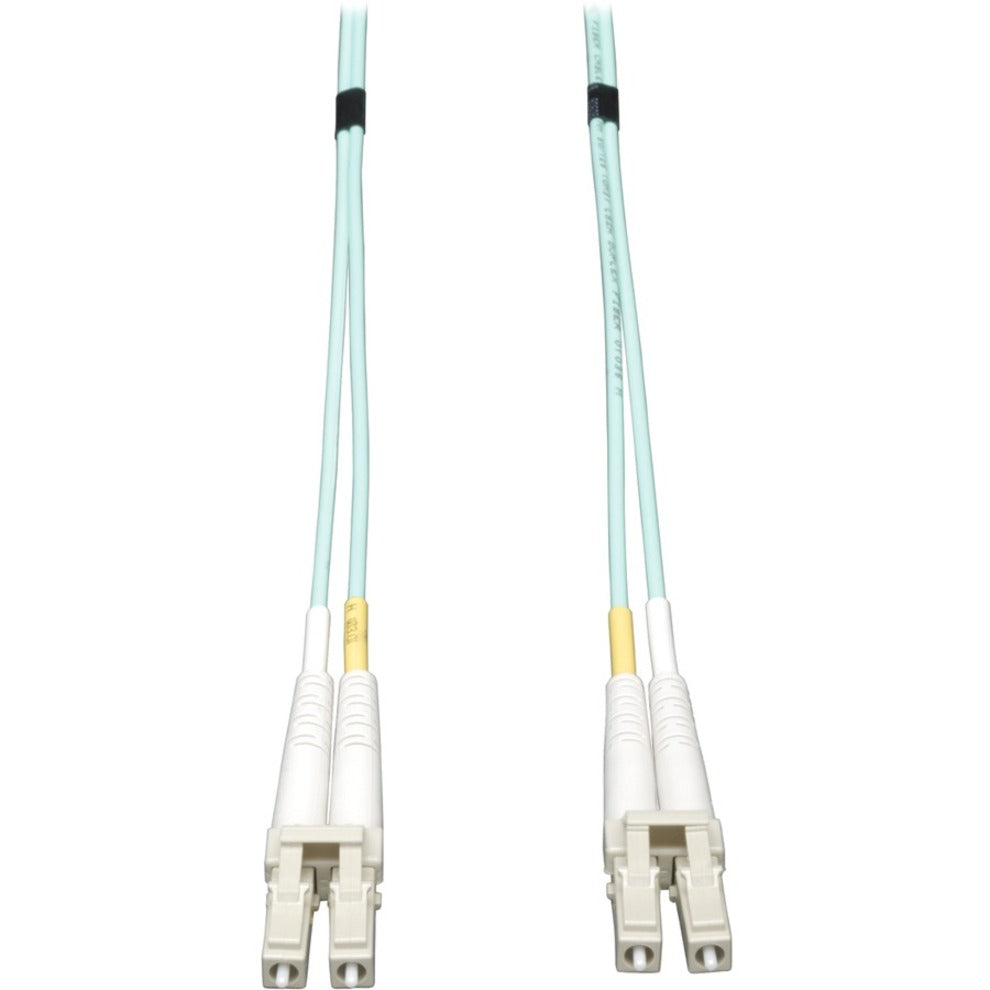 Tripp Lite N820-12M Fiber Optic Duplex Patch Cable, 39.37 ft, Aqua Blue