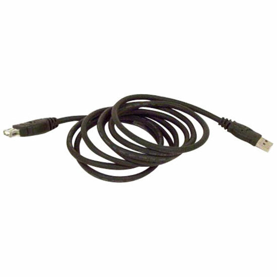 16-foot Belkin Pro Series USB 2.0 extension cable with black molded connectors coiled in circular pattern