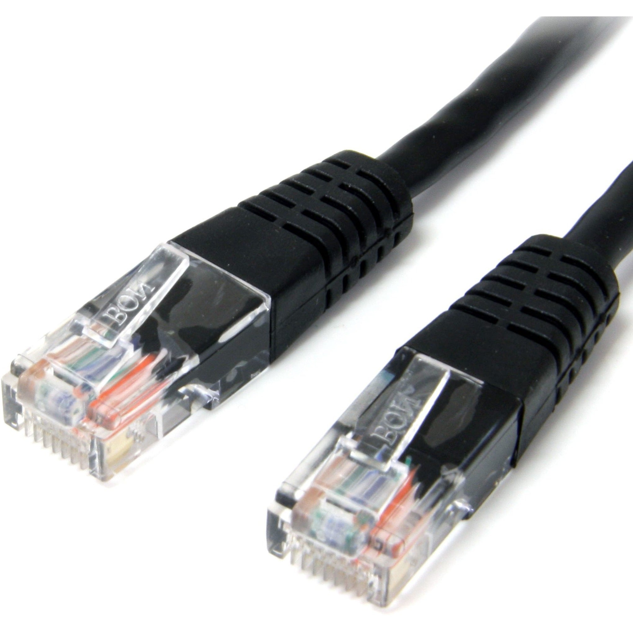 StarTech.com M45PATCH2BK Cable de conexión UTP Cat.5e 2 pies Negro Moldeado Garantía de por vida