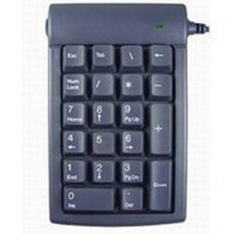 Genovation 630 لوحة المفاتيح العددية MicroPad ، توصيل كابل USB ، رمادي