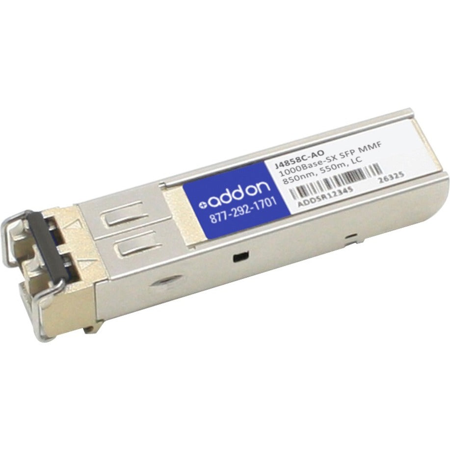 AddOn J4858C-AO HP J4858C Compatible 1-Port 1000Base-SX SFP, LC Duplex 1000Base-SX, Gigabit Ethernet, Multi-mode, Hot-swappable