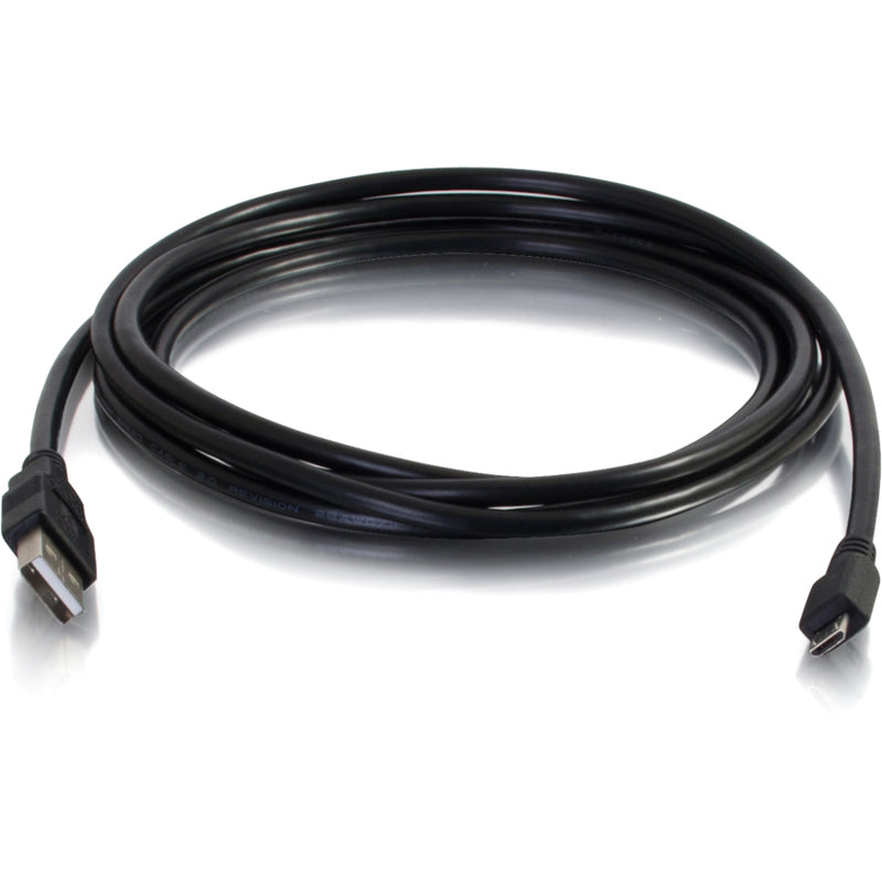 Full length view of the 6.6ft USB cable coiled in a circle