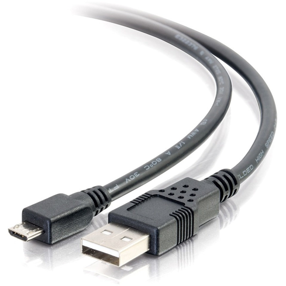 C2G 27366 كبل USB A إلى USB Micro B بطول 9.8 قدم - ذكر إلى ذكر، كبل هاتف USB بطول 10 أقدام C2G - كابل إلى جو (Cables To Go)